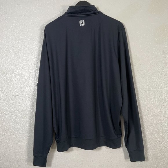 Footjoy Performance 1/2 Zip Pullover in Black Cobranded Men's Large Santa Ana GC - Picture 7 of 9